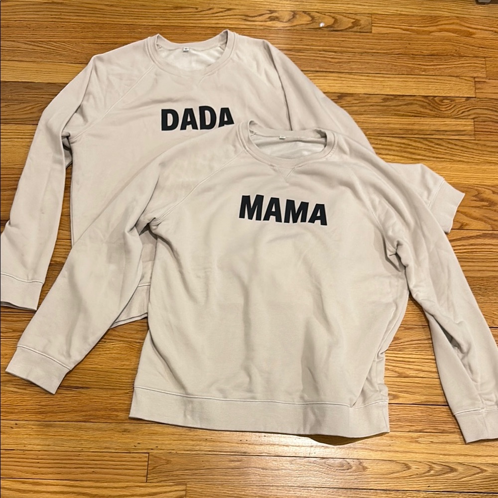 Mama and Dada Sweatshirt Set